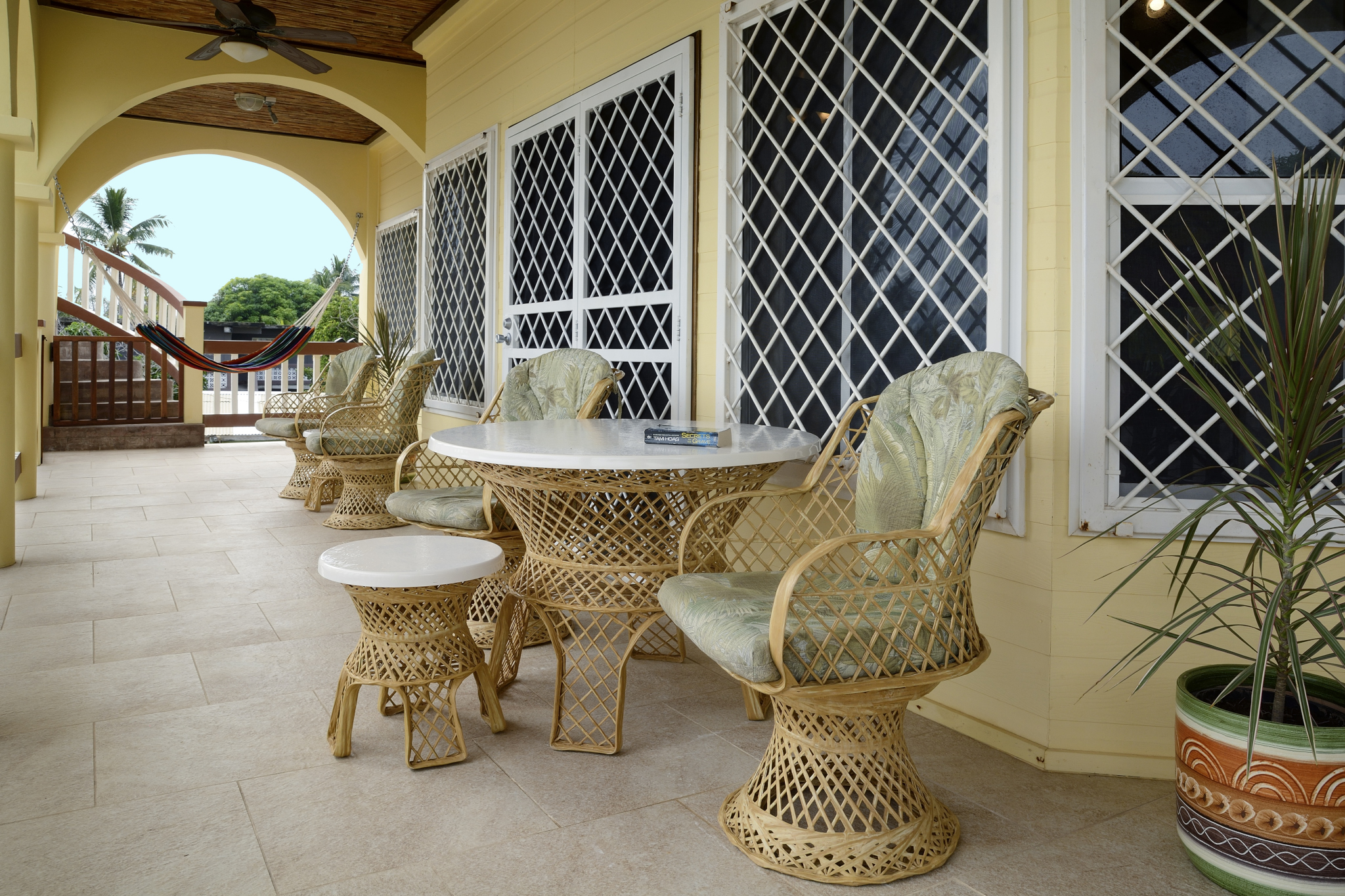 Rattan Table & Chairs on Main Deck.