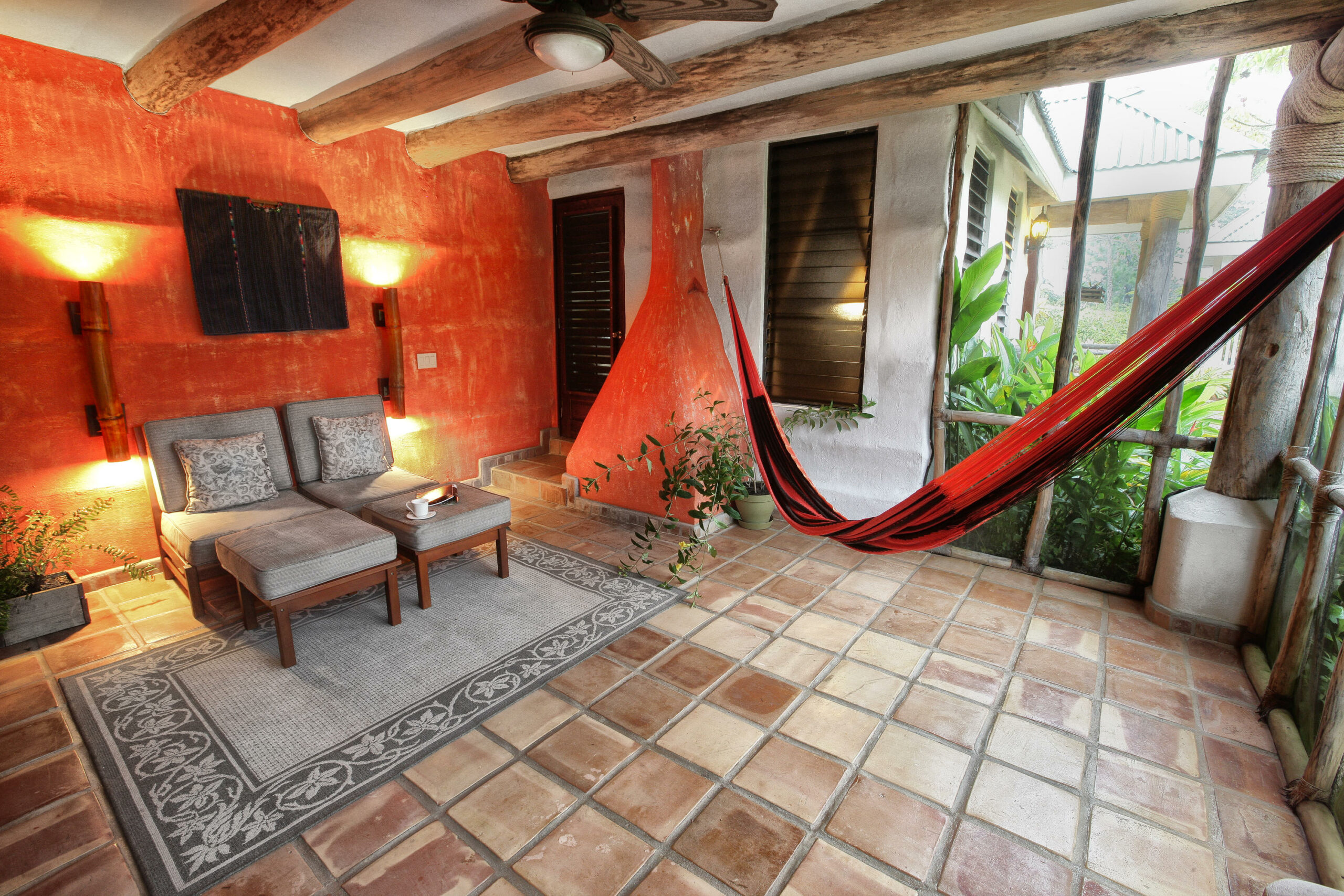 Estate Suite outdoor patio, Hidden Valley Inn, Belize